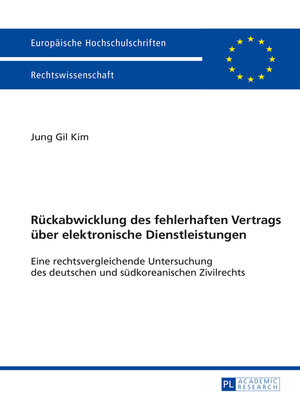 cover image of Rückabwicklung des fehlerhaften Vertrags über elektronische Dienstleistungen